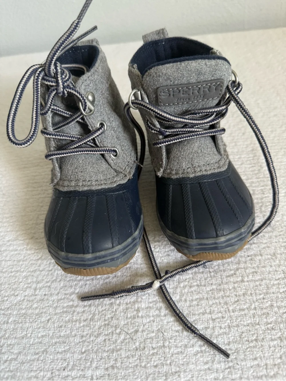 Sperry Kids Navy & Gray Waterproof Duck Boots